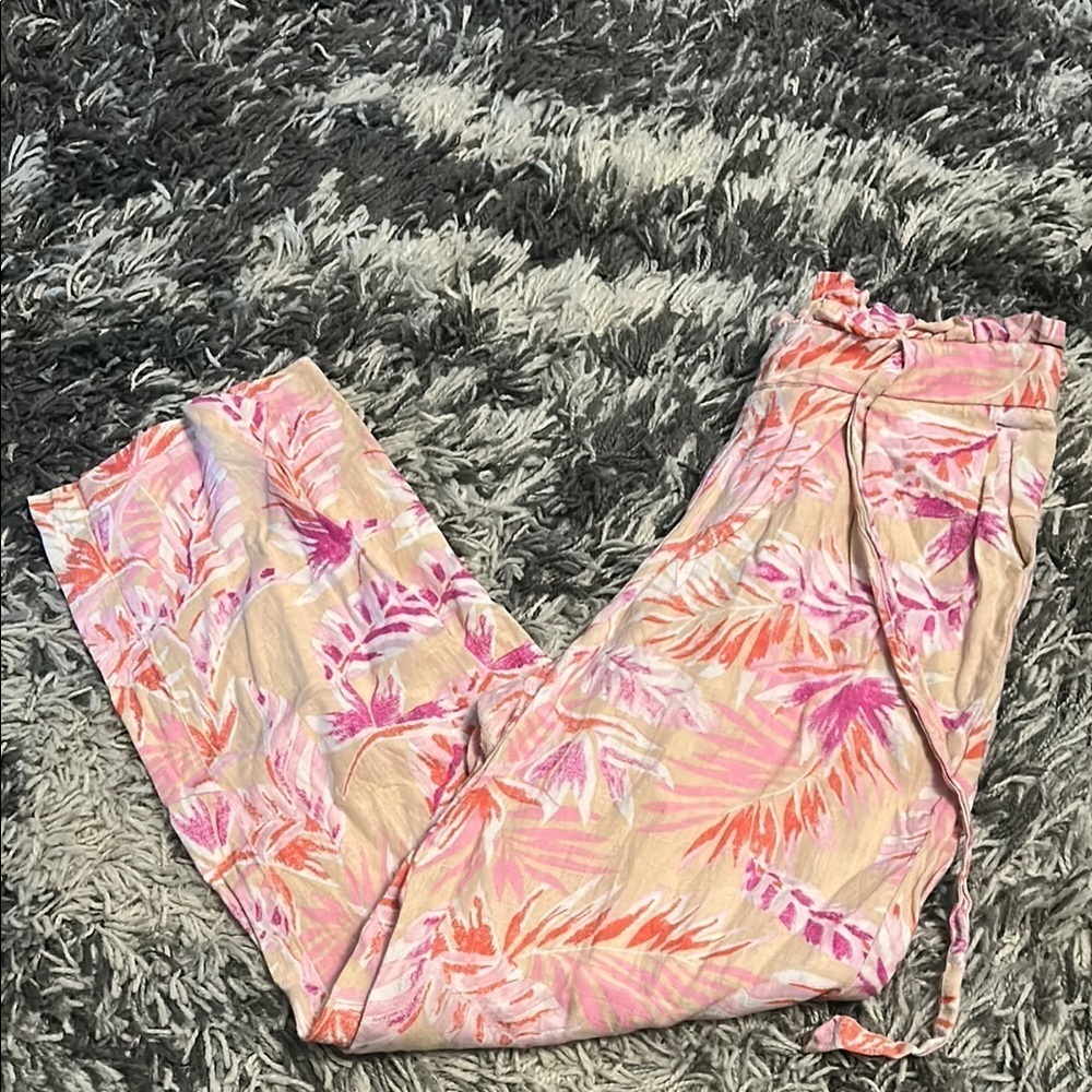 Skies Are Blue Pink and Orange Flare Pants